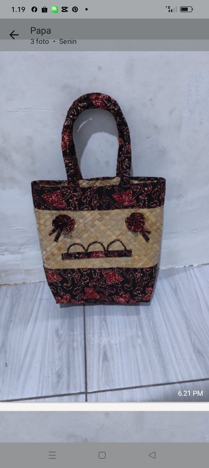 Tas anyaman dari pandan 