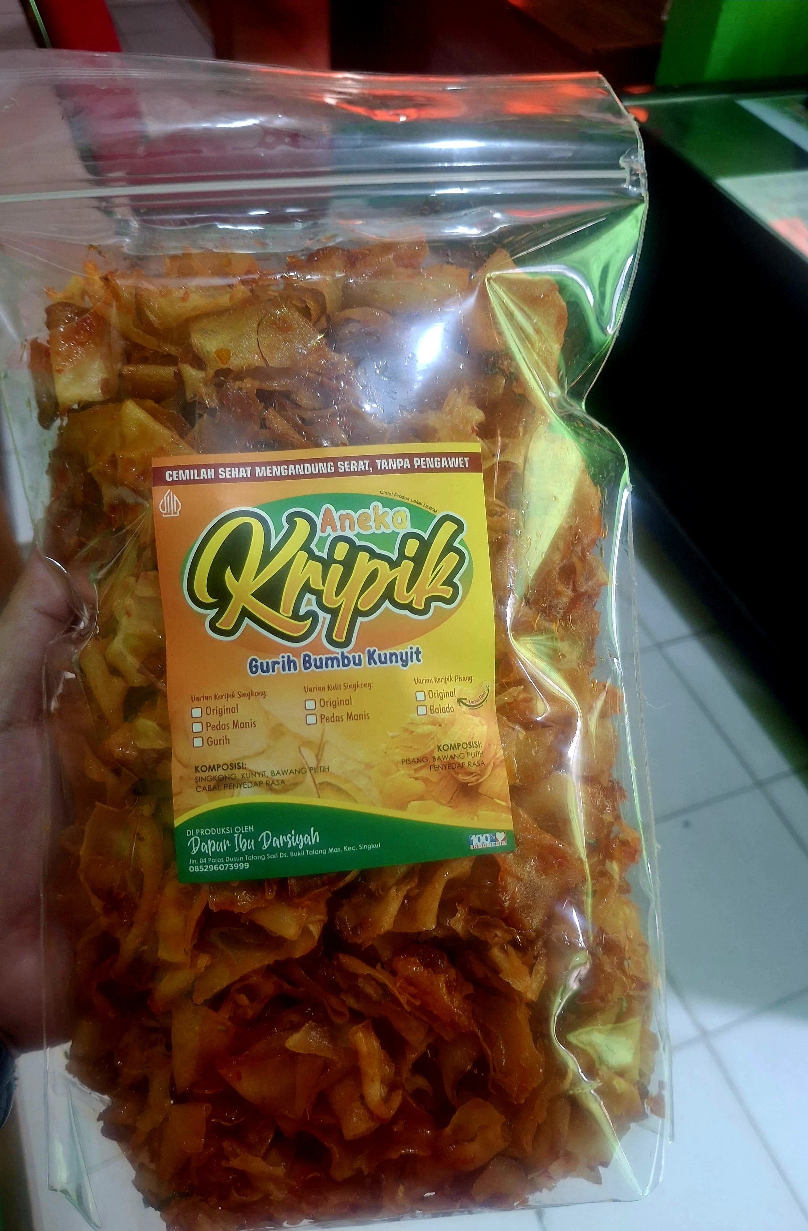 Keripik singkong pedas 1/2 Kg